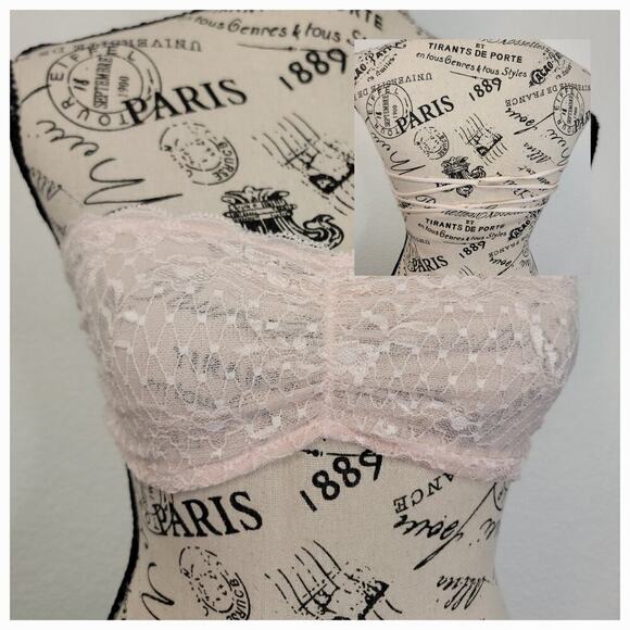 Free People Womens Bandeau Bralette Small Bra Lace Strappy Intimately - Picture 1 of 9
